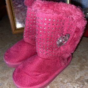 Baby girl pink winter boots